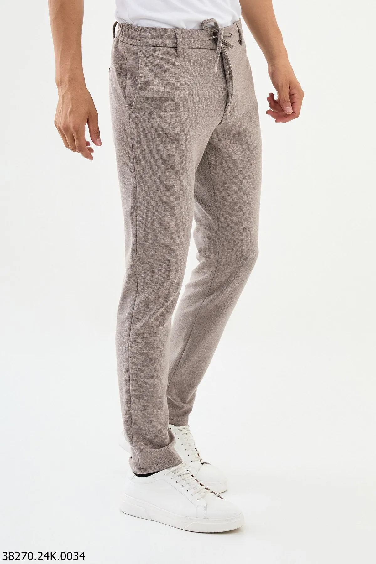 HolloMen Vizon Slim-Fit Drawstring Trousers.
