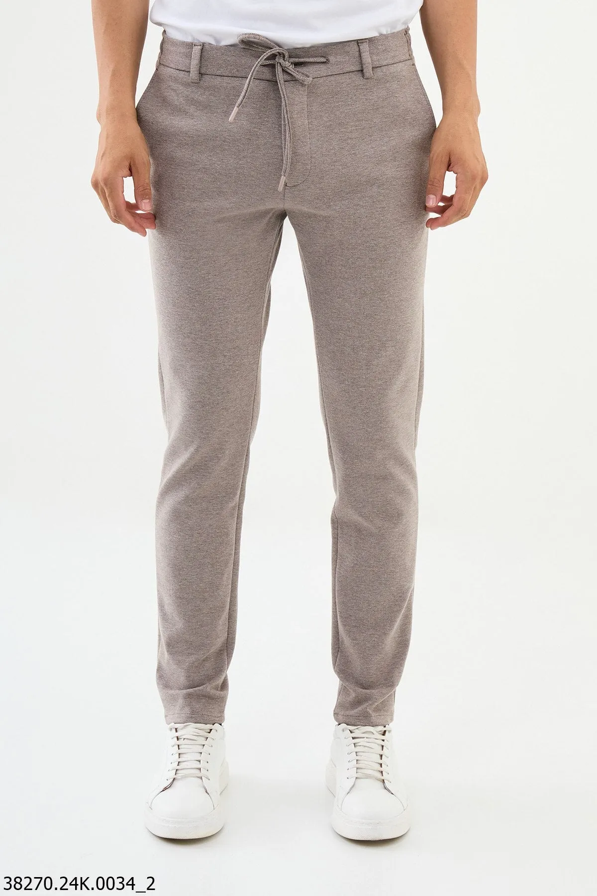 HolloMen Vizon Slim-Fit Drawstring Trousers.