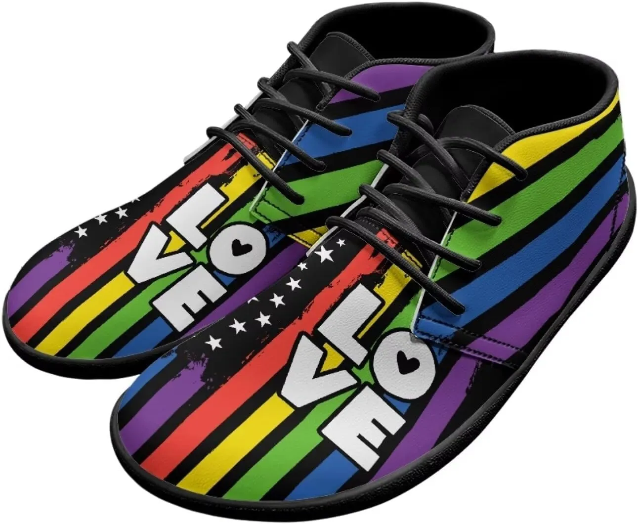 Howilath St. Patrick's Day Barefoot Running Shoes Men Extra Width Running Shoes Trail Running Sneakers for Walking Hiking
