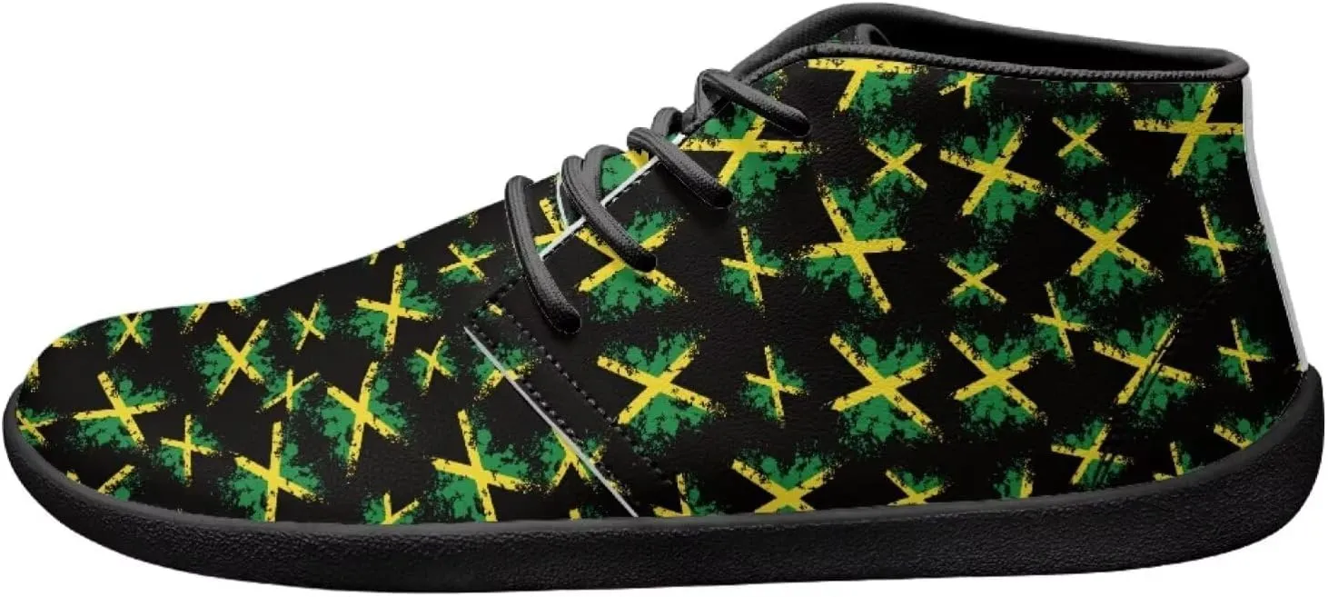 Howilath St. Patrick's Day Barefoot Running Shoes Men Extra Width Running Shoes Trail Running Sneakers for Walking Hiking