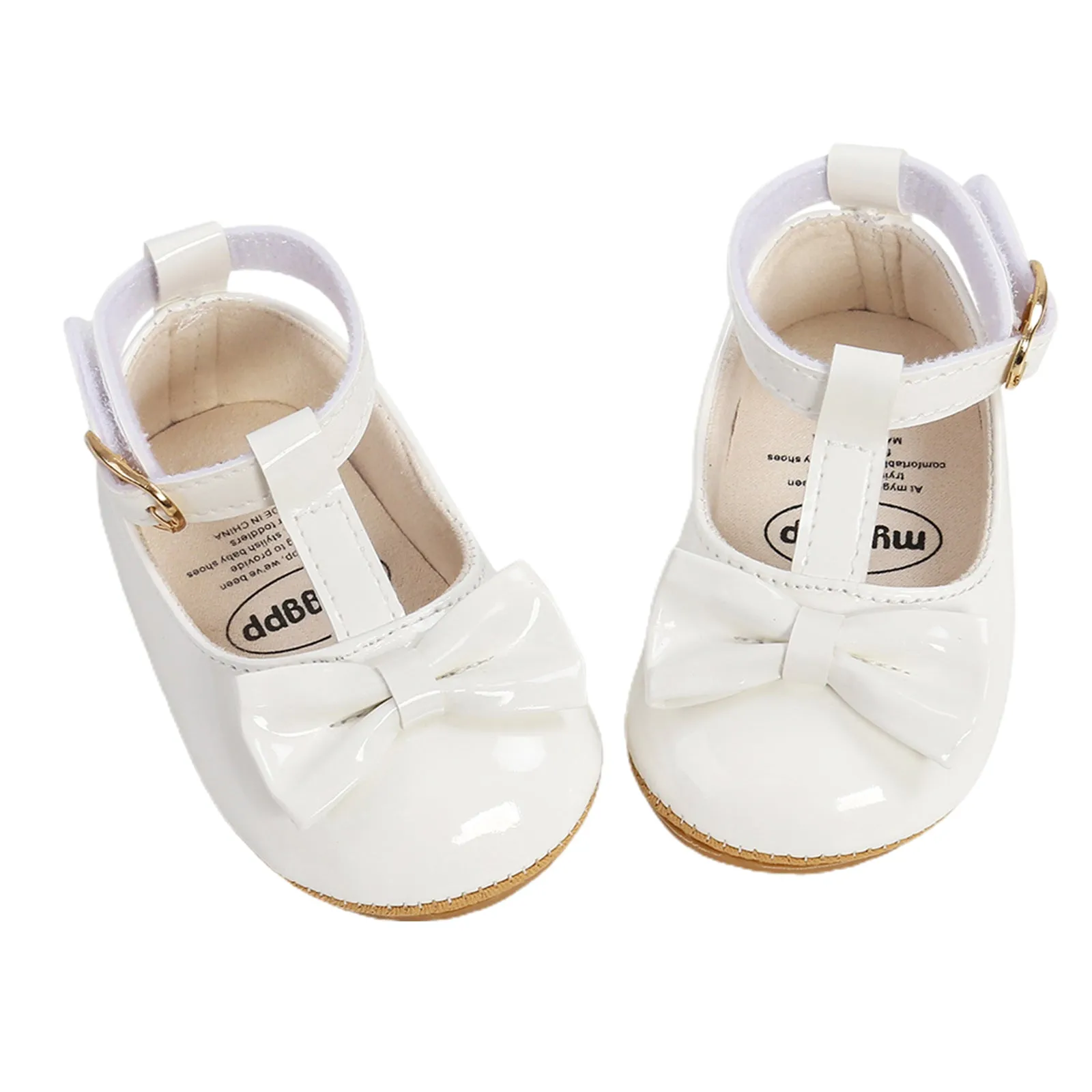 Infant Baby Girls Soft Sole Bowknot Princess Shoes with Headband, 0-18M