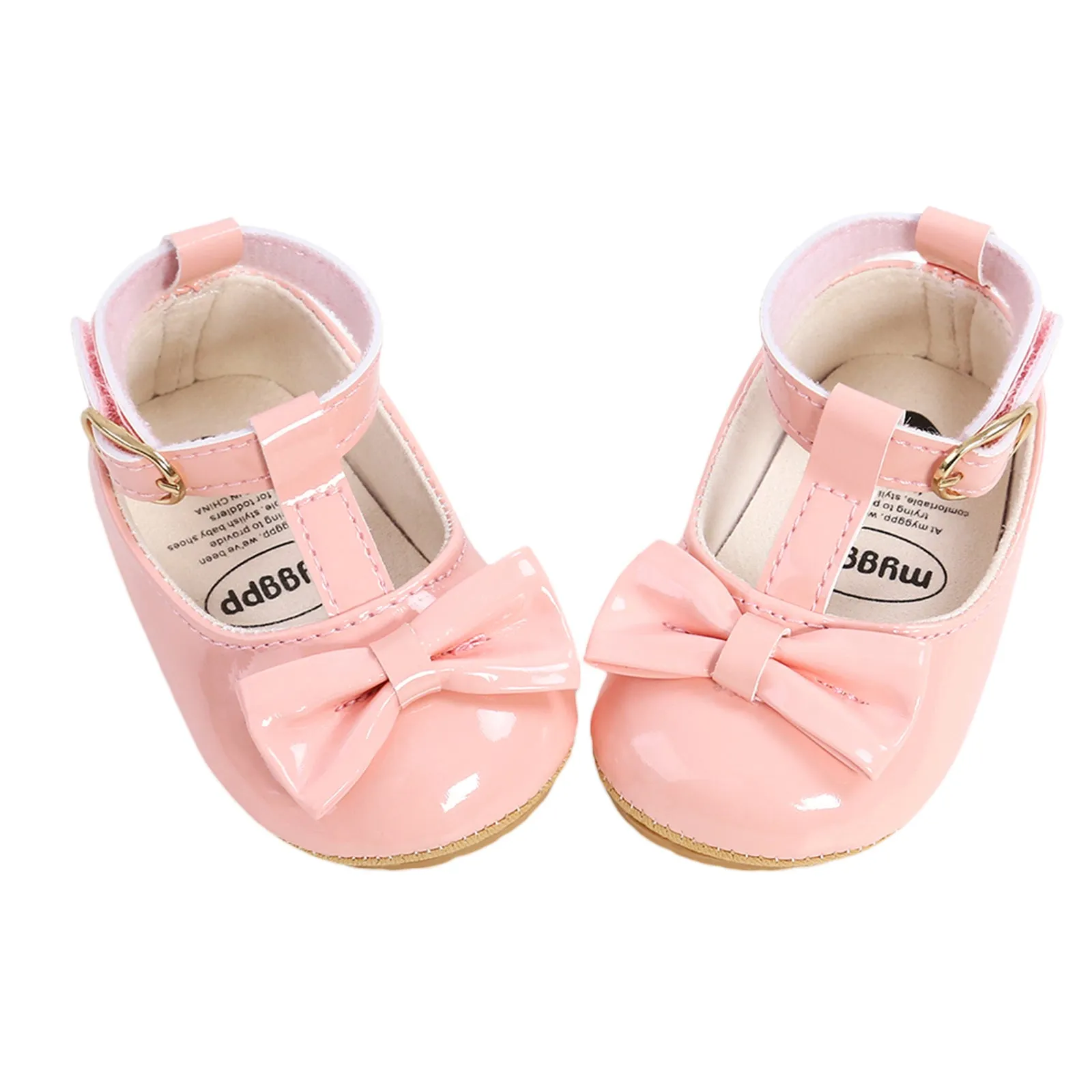 Infant Baby Girls Soft Sole Bowknot Princess Shoes with Headband, 0-18M