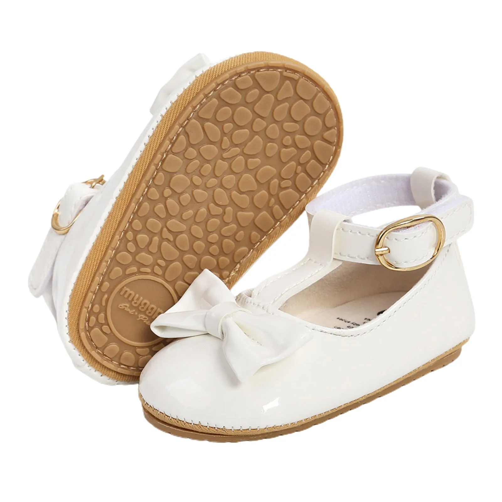 Infant Baby Girls Soft Sole Bowknot Princess Shoes with Headband, 0-18M