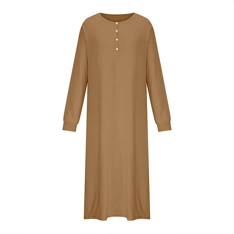 KAMAHE Cross-border dress 2025 style knee-length thin and versatile sweater skirt high waist sweater skirt  knitted skirt