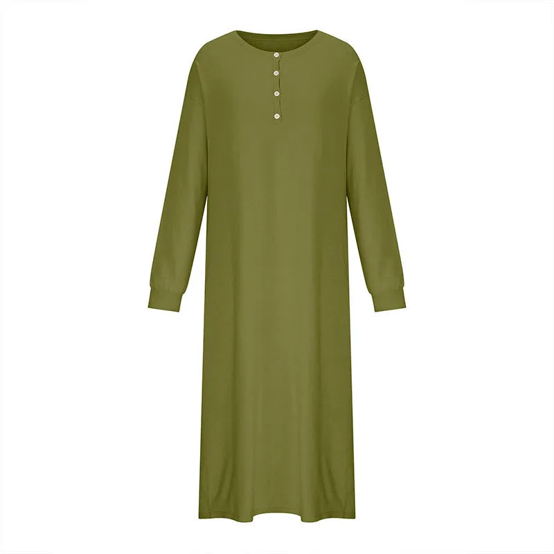 KAMAHE Cross-border dress 2025 style knee-length thin and versatile sweater skirt high waist sweater skirt  knitted skirt