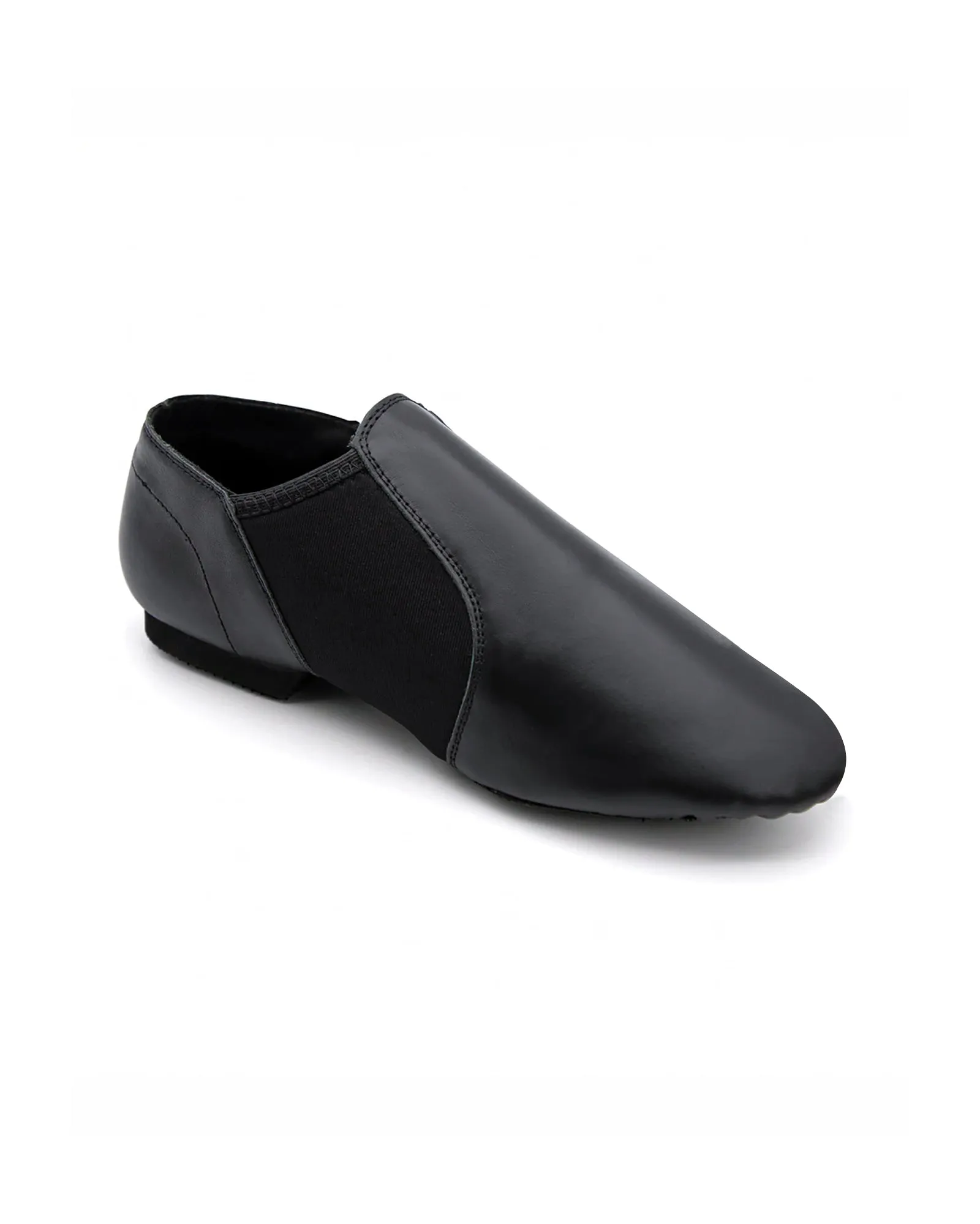 Leather Flex Slip On Tan Jazz Dance Shoes with Arch Insert for Women and Men