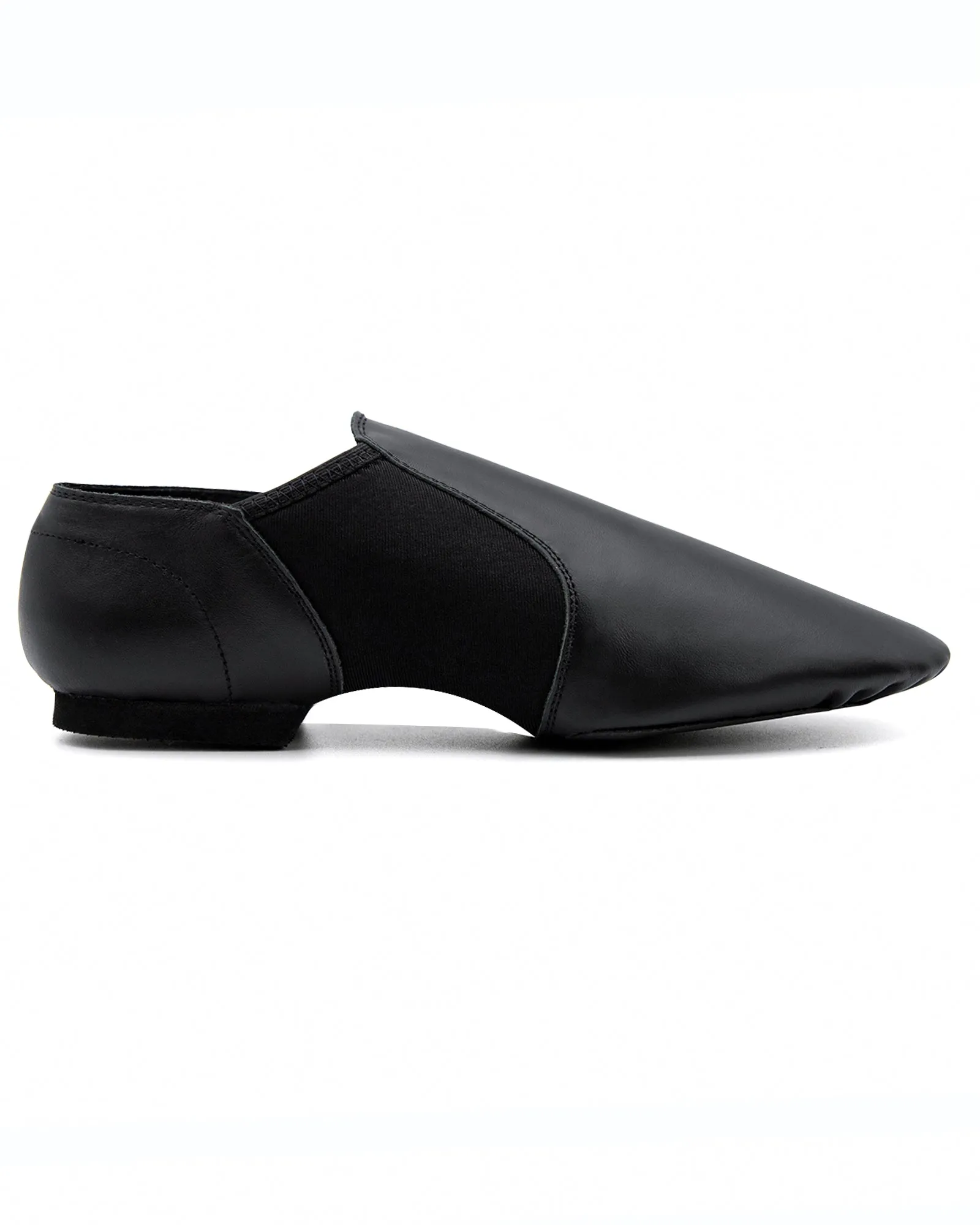 Leather Flex Slip On Tan Jazz Dance Shoes with Arch Insert for Women and Men