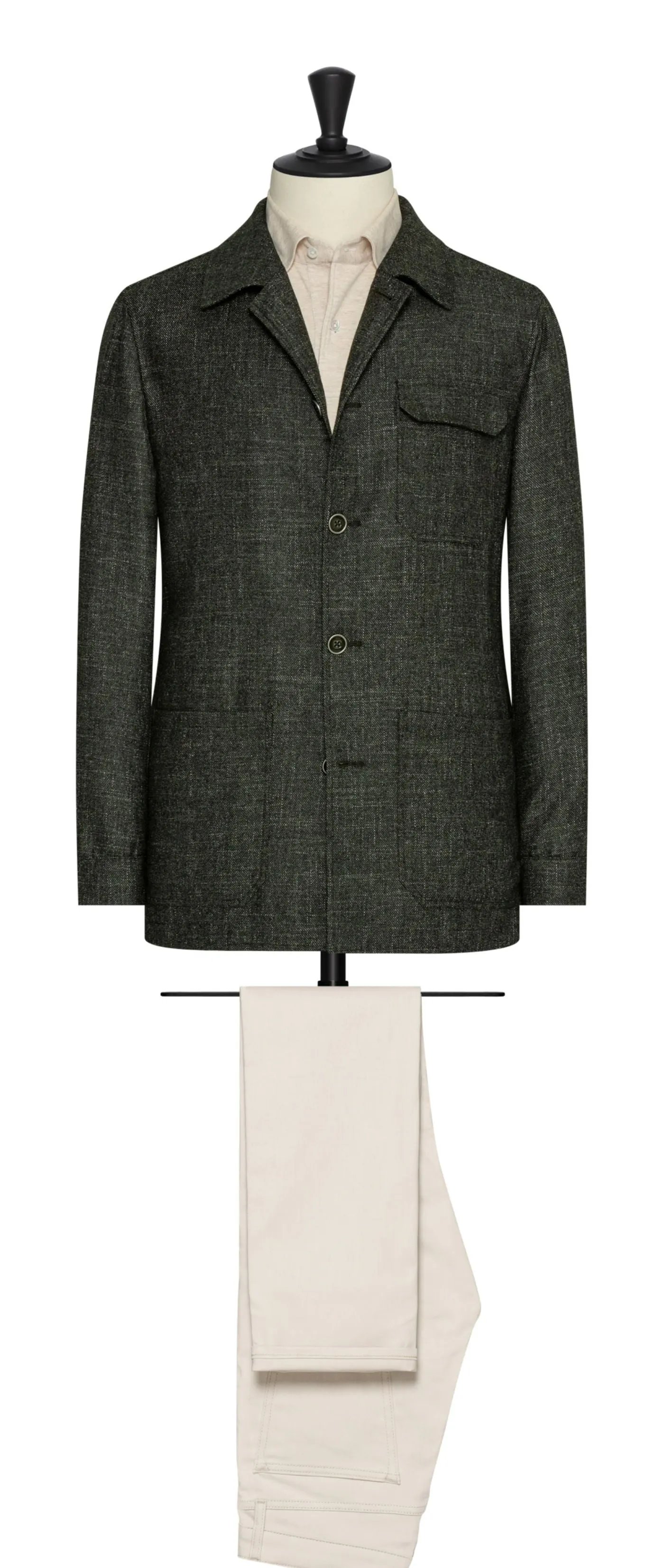 Marlane Evergreen Jaspé Wool, Cotton & Linen Twill