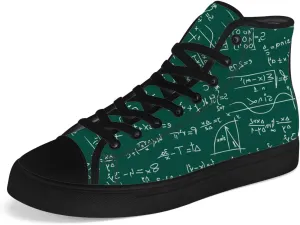Math High Top Canvas Shoes for Men Women High Top Sneakers Lace Up Casual Shoes Gifts for Teacher Students