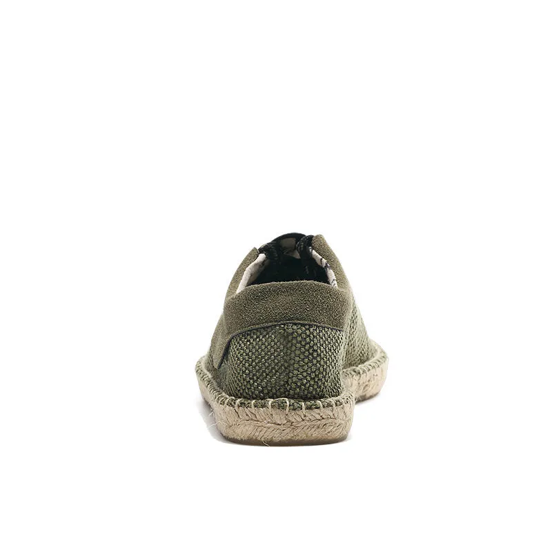 Men Linen Breathable Soft Flat Slip On Espadrilles