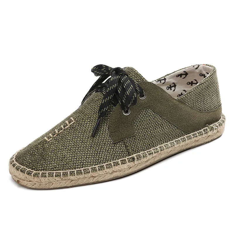 Men Soft Flat Slip On Espadrilles