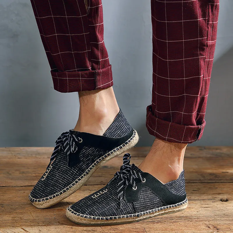 Men Soft Flat Slip On Espadrilles