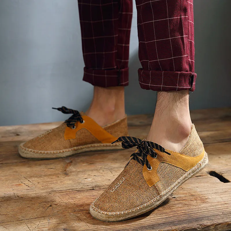 Men Soft Flat Slip On Espadrilles