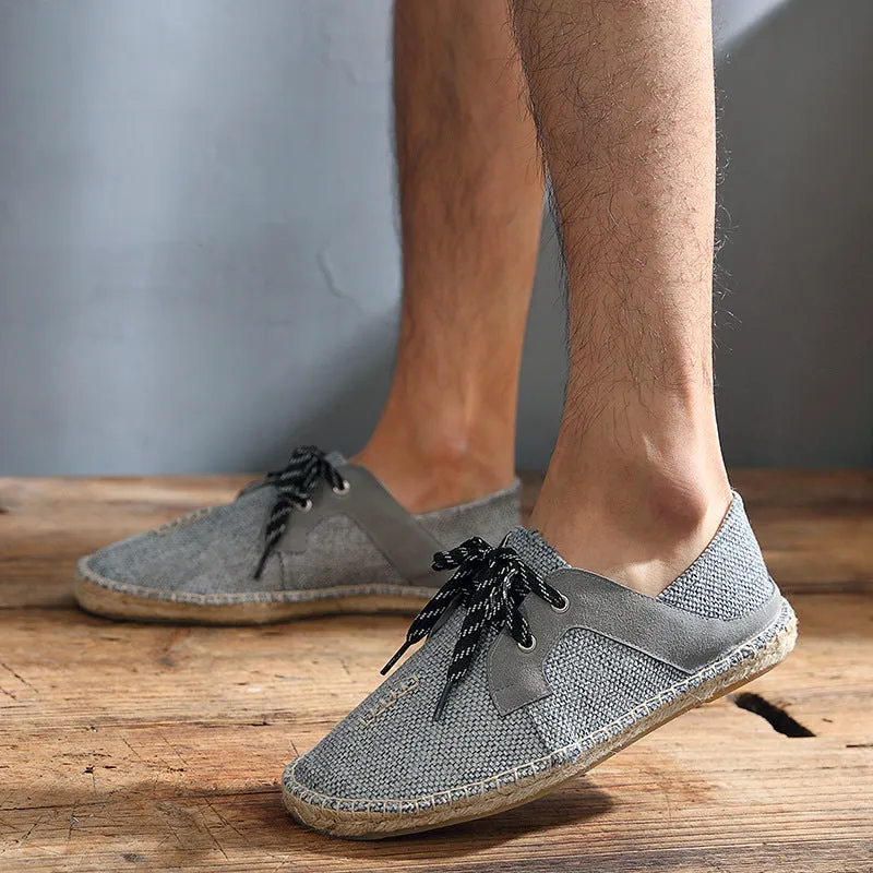 Men Soft Flat Slip On Espadrilles