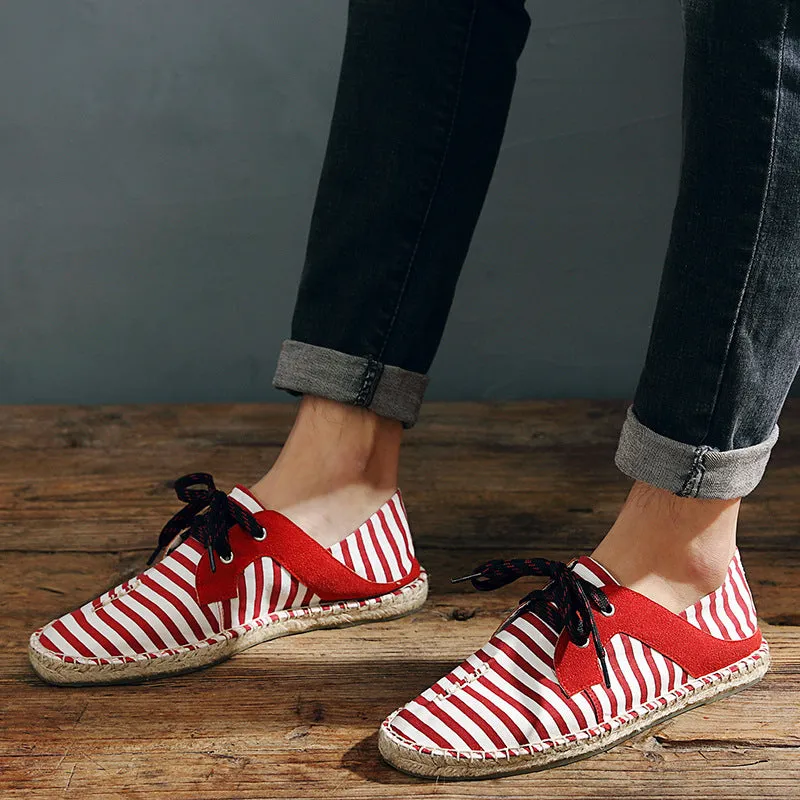 Men Soft Flat Slip On Espadrilles