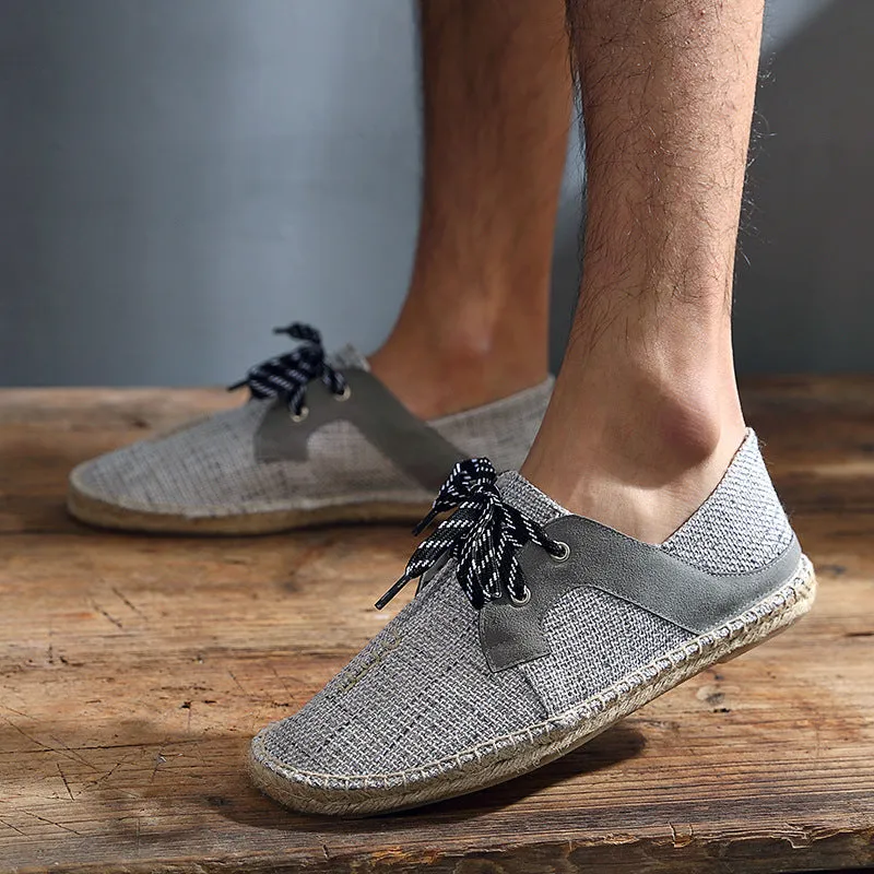 Men Soft Flat Slip On Espadrilles