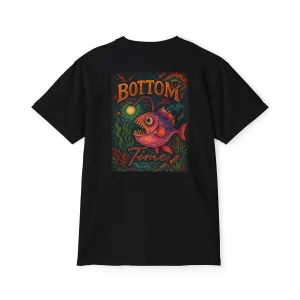 Men's Fish-Themed Pocket T-Shirt - "Bottom Time" Graphic