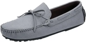 Mens Loafers Driving Shoes Slip On Suede Moccasins Comfortable Flexible Lightweight Prom Party Casual Shoes Round Toe