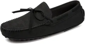 Men's Loafers Round Toe Suede Vamp Boat Shoes Driving Loafers Lightweight Flat Heel Comfortable Casual Outdoor Slip-on