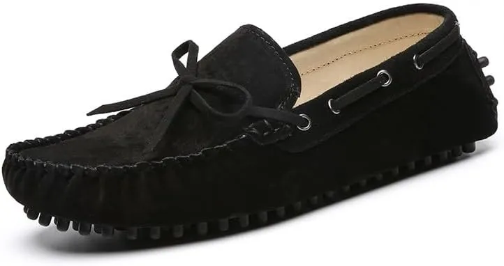 Men's Loafers Shoes Round Toe Solid Color Suede Vamp Boat Driving Loafers Comfortable Slip Resistant Lightweight Fashion Slip-ons