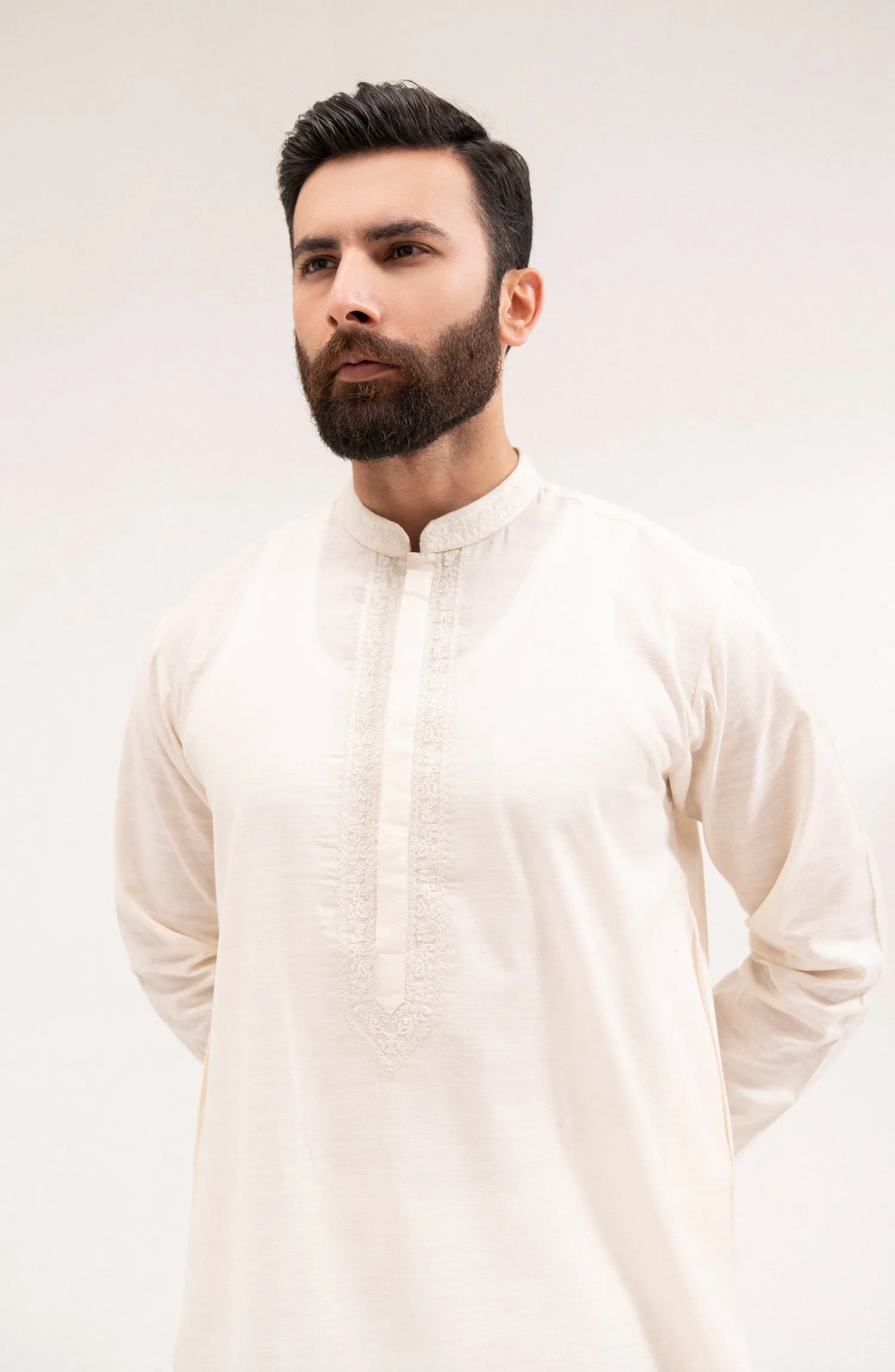 Men's Straight Hem Kurta-SMK716125
