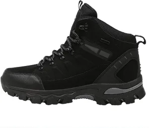 Men's Suede Waterproof Lace-Up Hiking Boots Comfortable Non-Slip Mid-Cut Hiking Boots