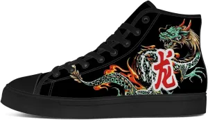 Men's Women's High Top Sneakers High Top Canvas Shoes Dragon Shoes Gifts for Men Women