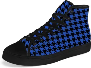 Men's Women's Houndstooth High Top Canvas Shoes High Top Sneakers Lace Up Casual Shoes Gifts for Men Women