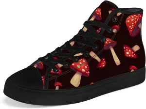 Men's Women's Mushroom High Top Sneakers High Top Canvas Shoes Lace Up Casual Shoes Gifts for Men Women