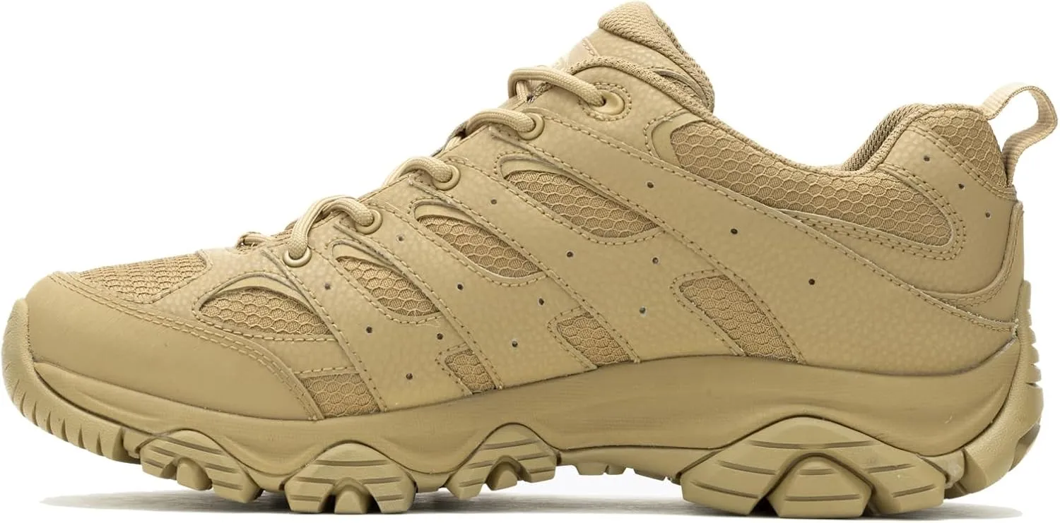 Merrell Mens Moab 3 Tactical Industrial Shoes, Waterproof Coated Leather & Mesh Upper Combat Outdoor Work Boots