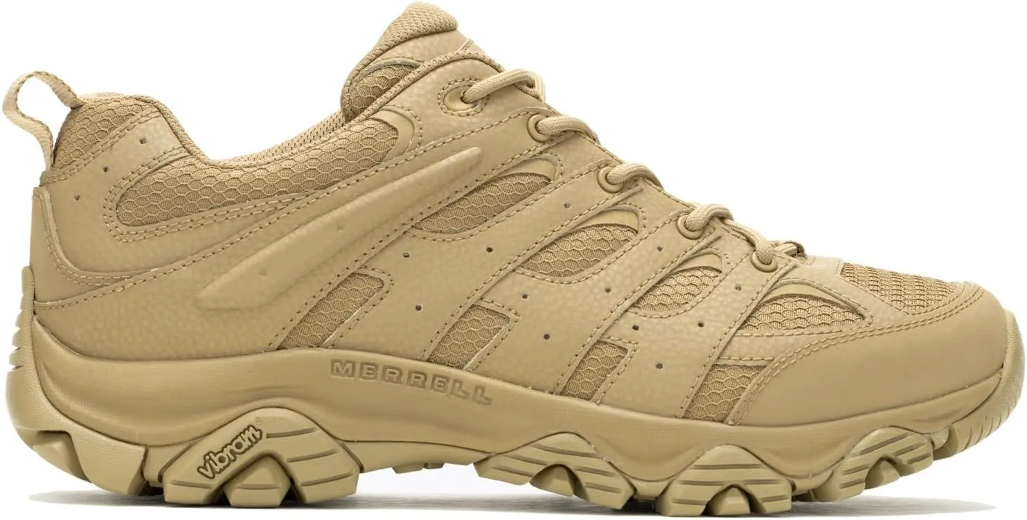 Merrell Mens Moab 3 Tactical Industrial Shoes, Waterproof Coated Leather & Mesh Upper Combat Outdoor Work Boots