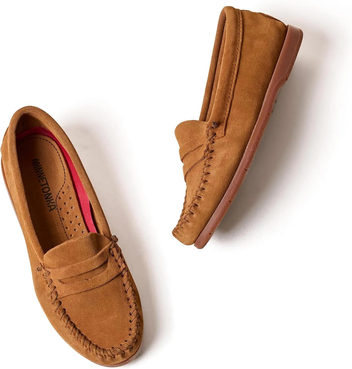 Minnetonka Mellony Penny ?C Women's Penny Loafer Design, Water and Stain Resistant, Genuine Suede, and Lightweight Sole