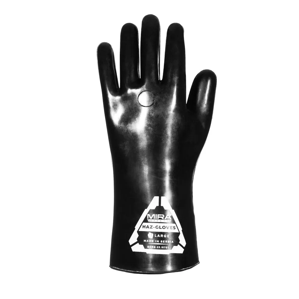 MIRA Safety HAZ-GLOVES Butyl Gloves for CBRN Protection Set of 4
