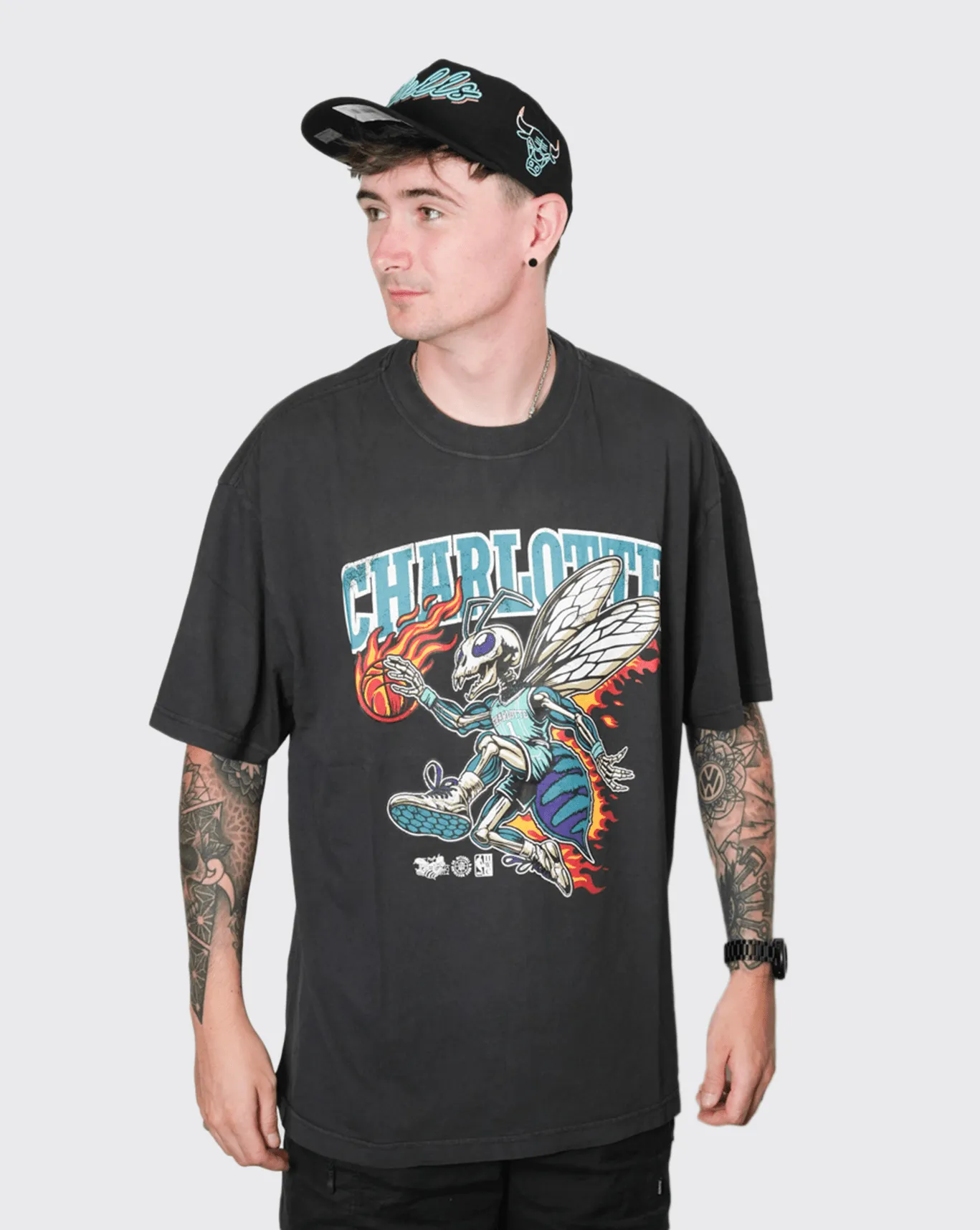 Mitchell and Ness On Fire Tee Hornets