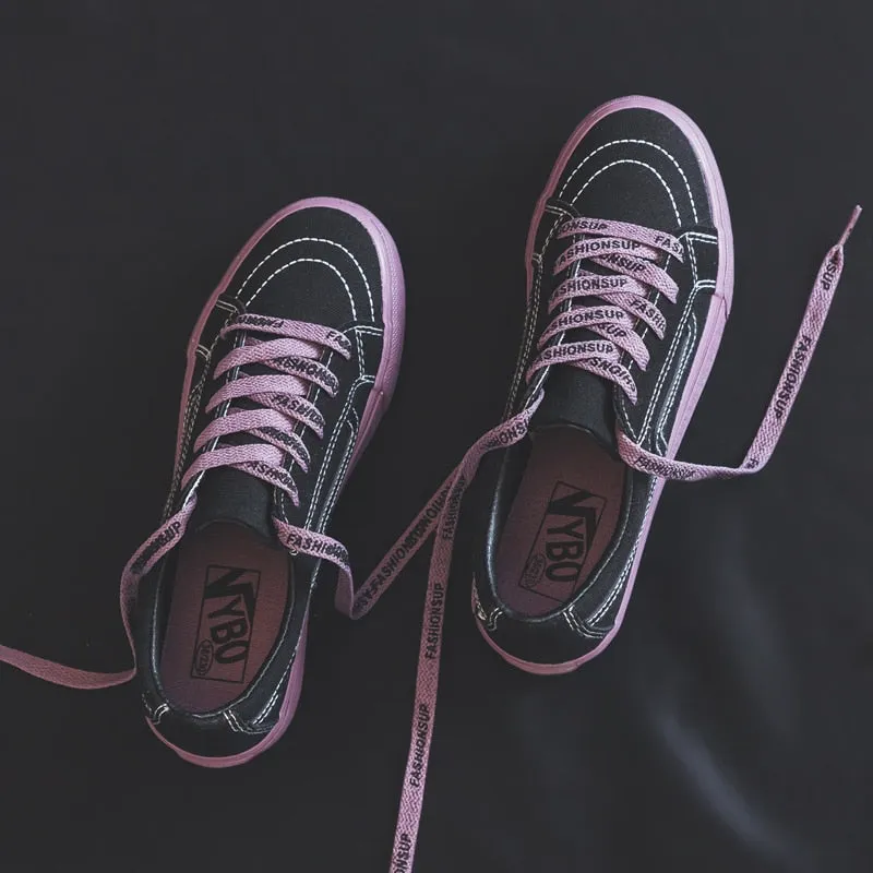 Mixed Colors Lace Up Female Fashion Sneakers