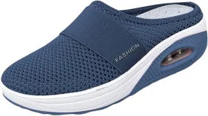 Mules for Women Comfortable Diabetic Air-Cushion Slip On Walking Clogs Shoes Closed Toe Breathable Orthopedic Diabetic Slippers with Arch Support