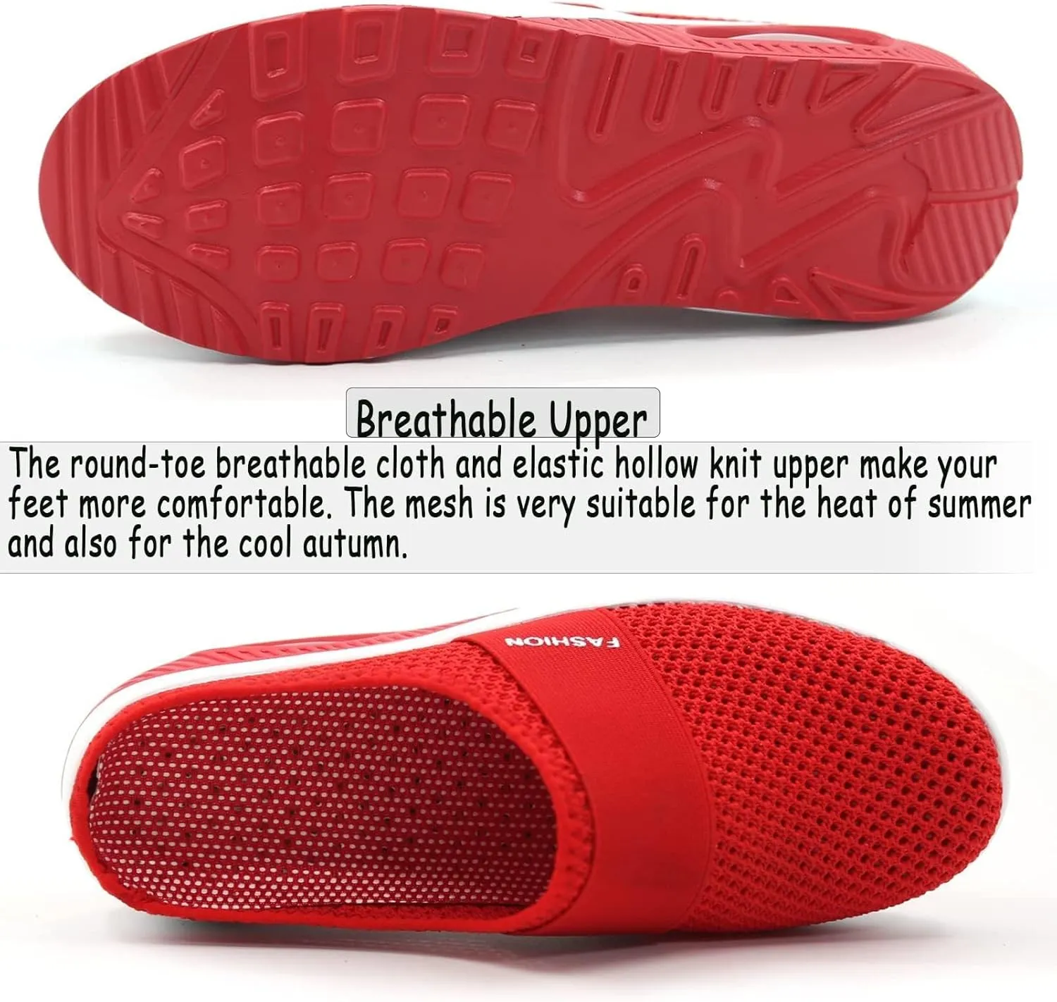Mules for Women Comfortable Diabetic Air-Cushion Slip On Walking Clogs Shoes Closed Toe Breathable Orthopedic Diabetic Slippers with Arch Support