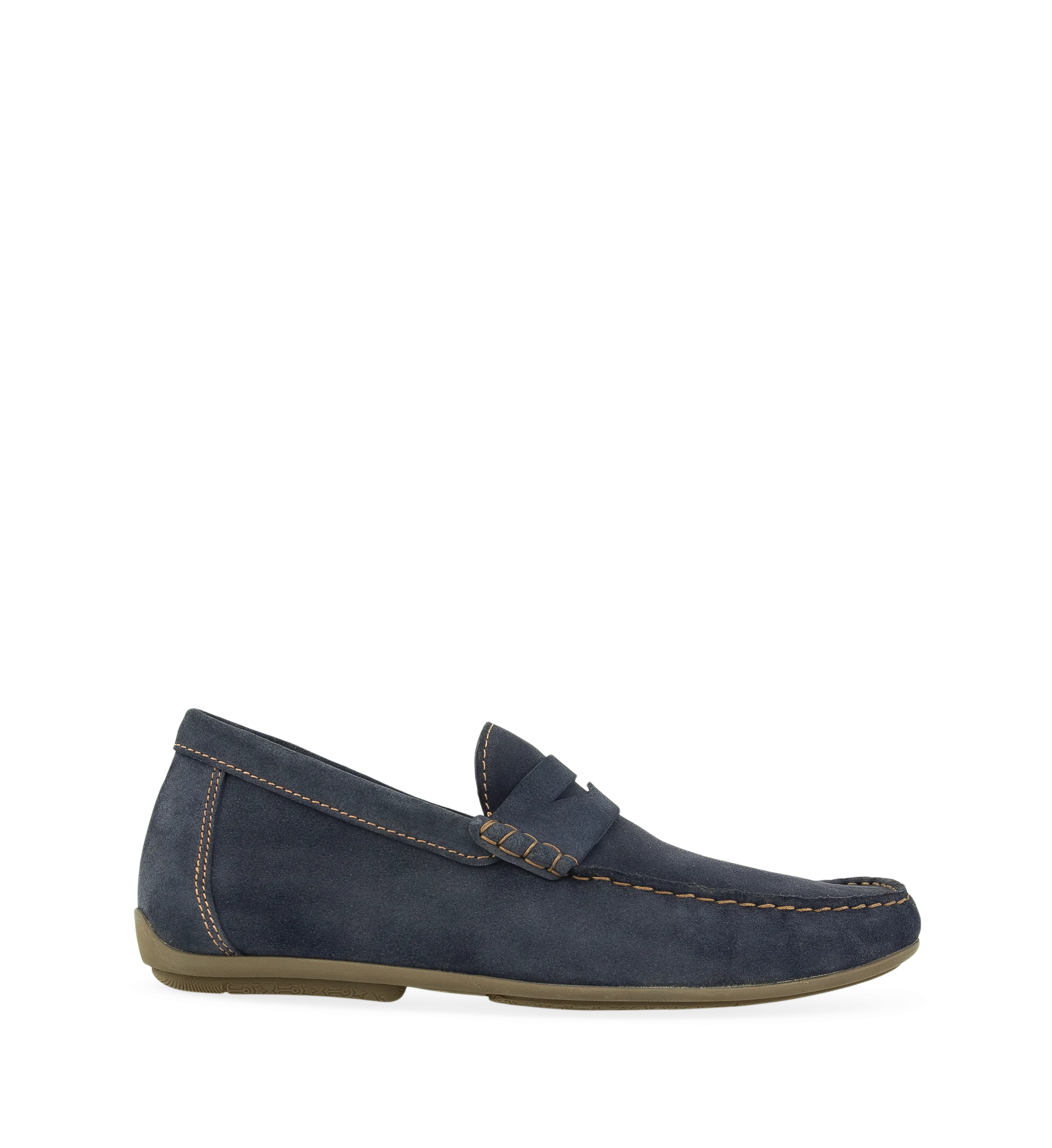 Neon Navy Suede Loafers