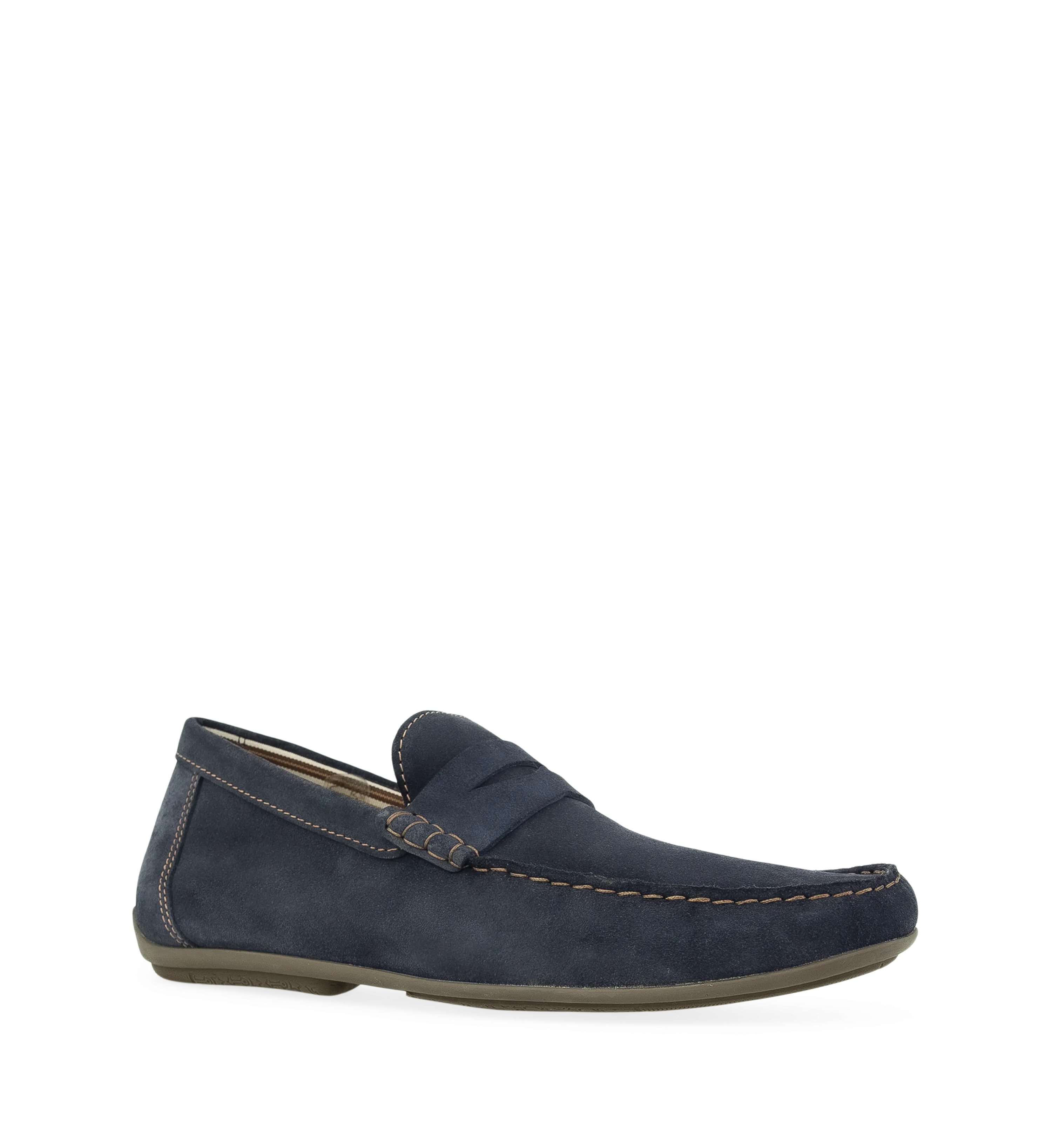 Neon Navy Suede Loafers