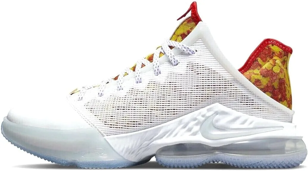 Nike Lebron XIX Low Magic Fruity Pebbles Men's Shoes DQ8344-100 (White/Yellow Strike, US Footwear Size System, Adult, Men, Numeric, Medium, 11.5)