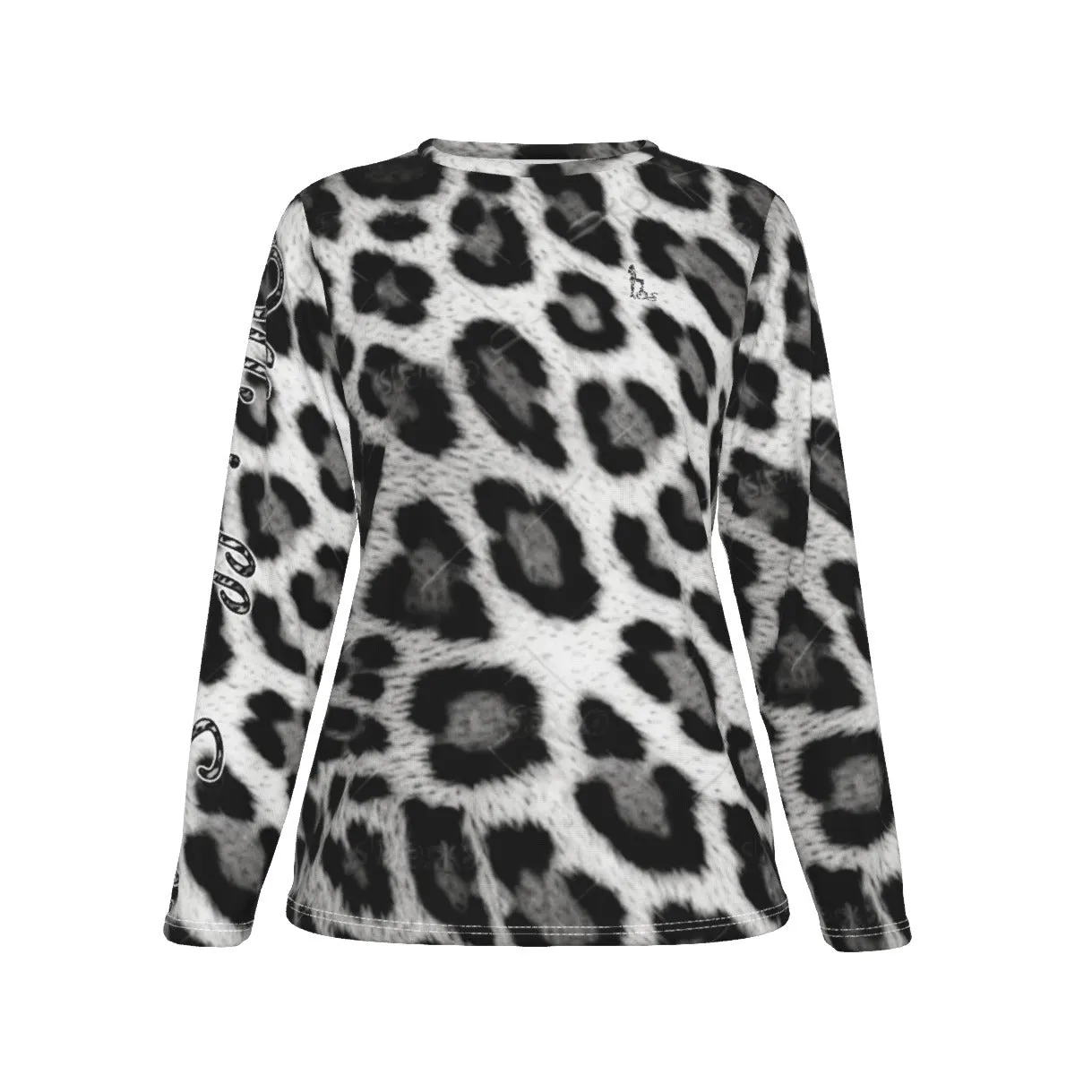 Officially Sexy Snow Leopard Print Collection Women's Oversized 190GSM Cotton T-shirts (English)