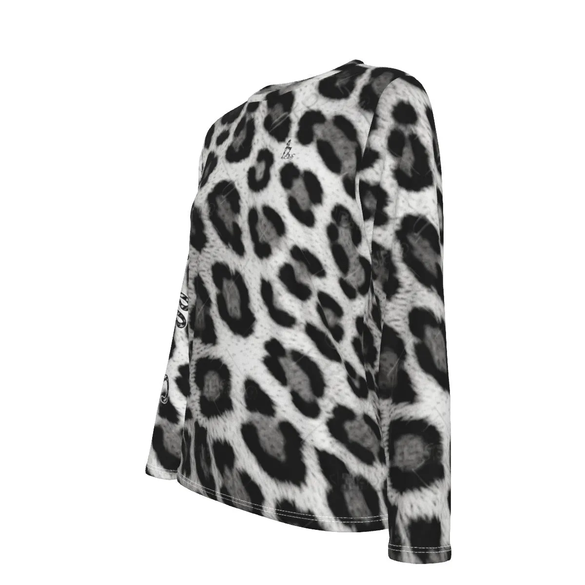 Officially Sexy Snow Leopard Print Collection Women's Oversized 190GSM Cotton T-shirts (English)