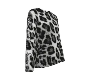Officially Sexy Snow Leopard Print Collection Women's Oversized 190GSM Cotton T-shirts (English)