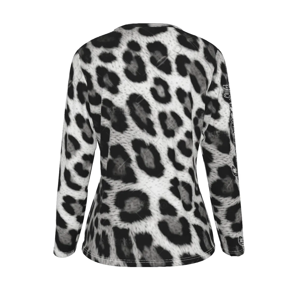 Officially Sexy Snow Leopard Print Collection Women's Oversized 190GSM Cotton T-shirts (English)