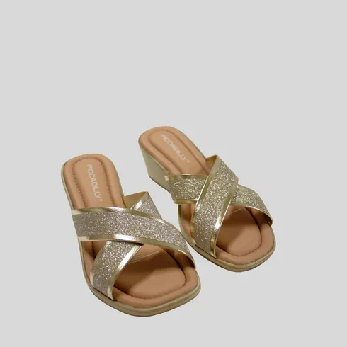 Piccadilly Shoes - Gold Slip Ons
