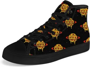 Pizza High Top Canvas Shoes for Men Women High Top Sneakers Lace Up Casual Shoes Gifts for Boyfriend Girlfriend