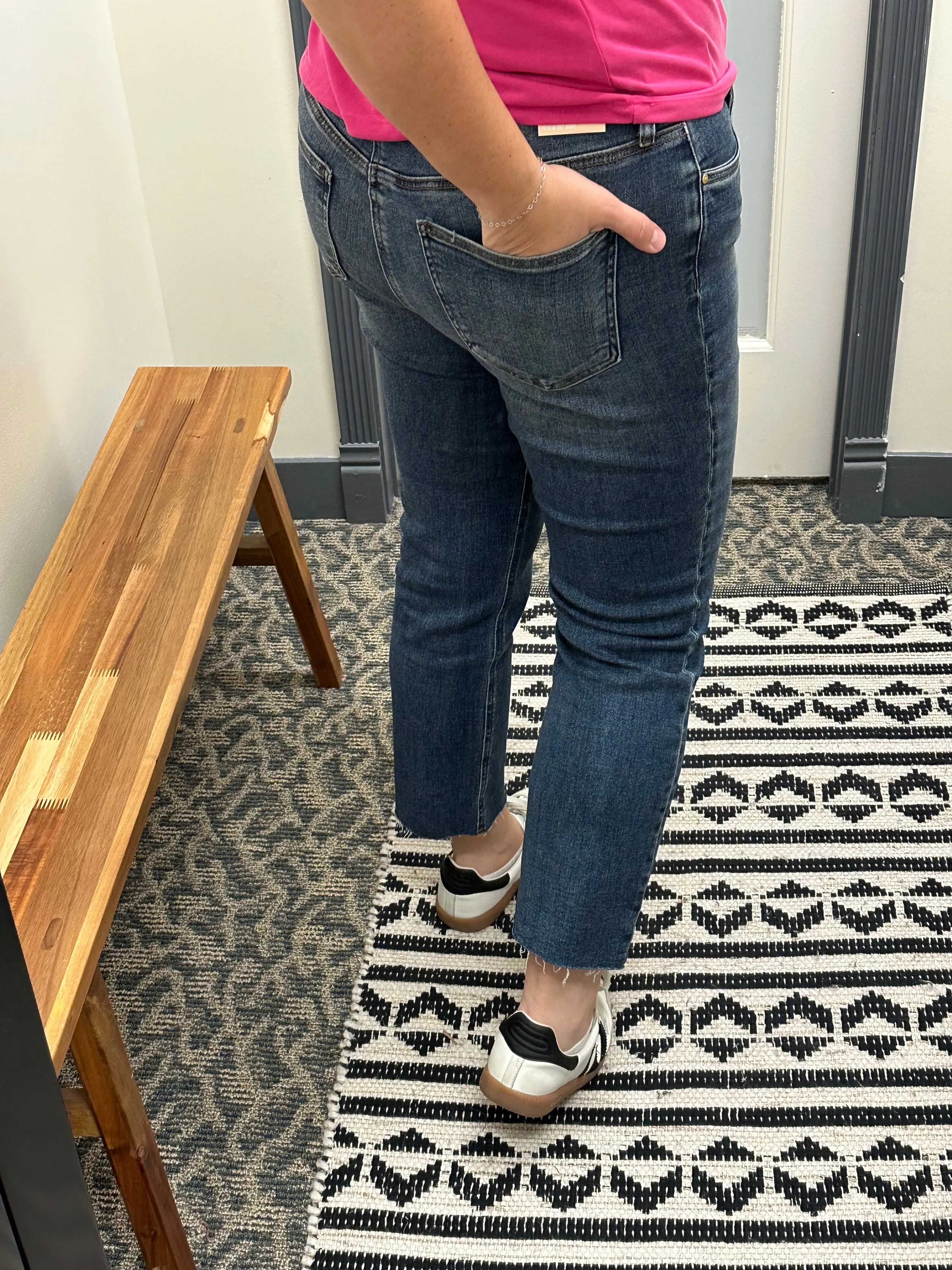 Rachael Braveness Dark Base Wash Jeans