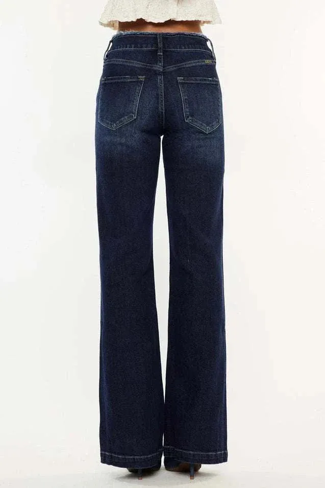 Raw Waistband Detailed Jean