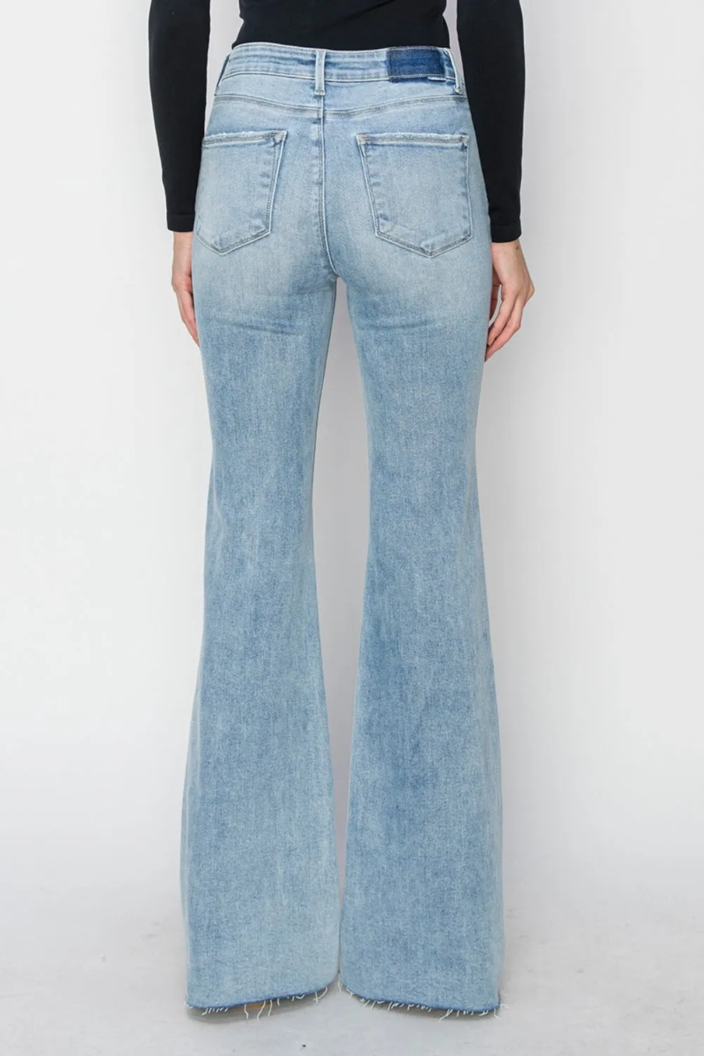RISEN High Voltage Raw Cut Bootcut Jeans