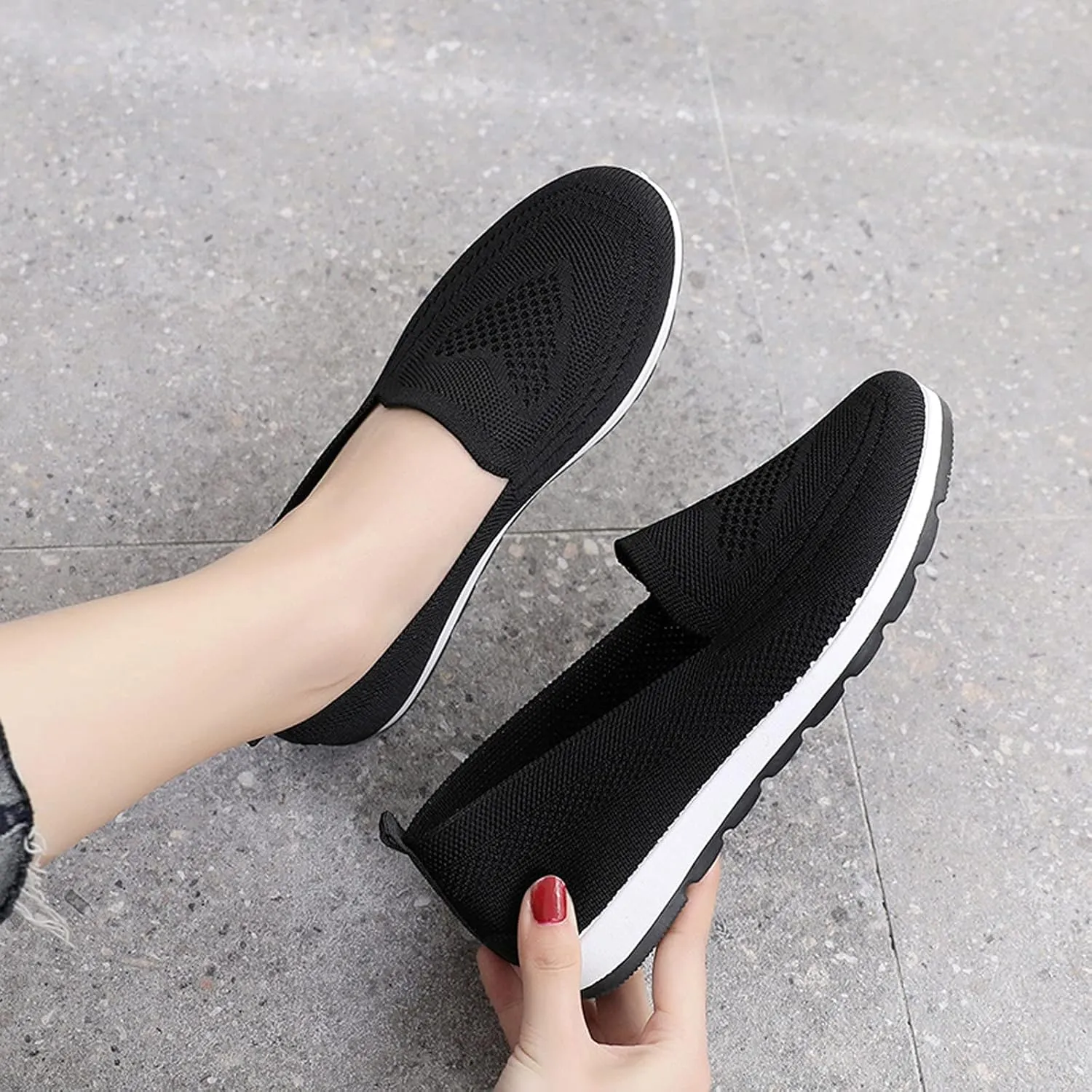 SBGMoSJ Womens Black High Top Sneakers Orthopedic Dress Shoes for Women Comfortable Dressy Shoes Women Sneakers Nurse Womens High Top Sneakers Comfy Walking Shoes for Women Wide Width
